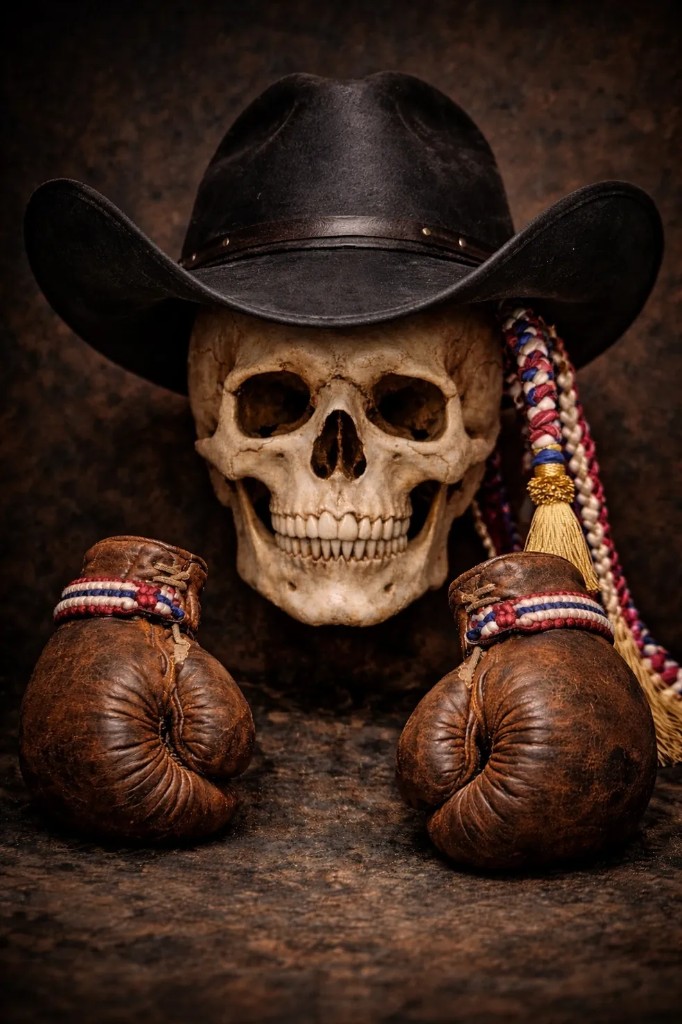 Cowboy Skull and Gloves