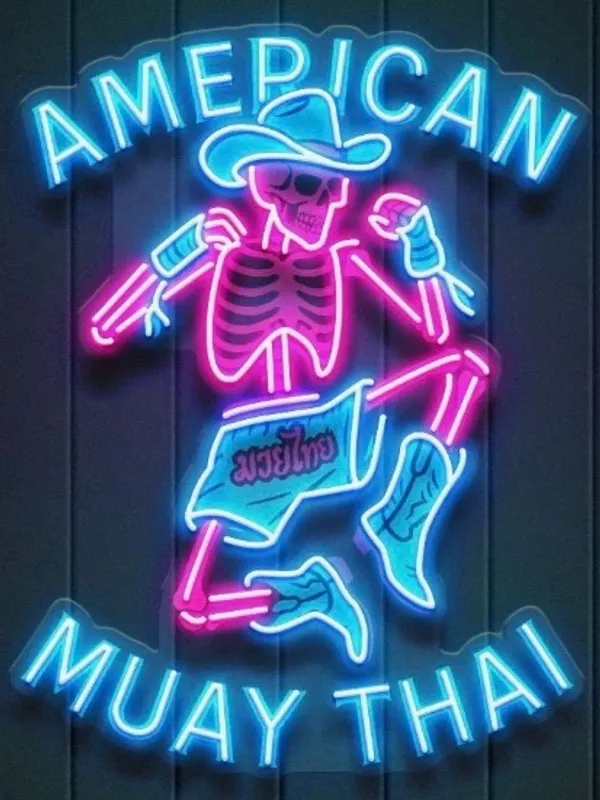 American Muay Thai Neon Logo